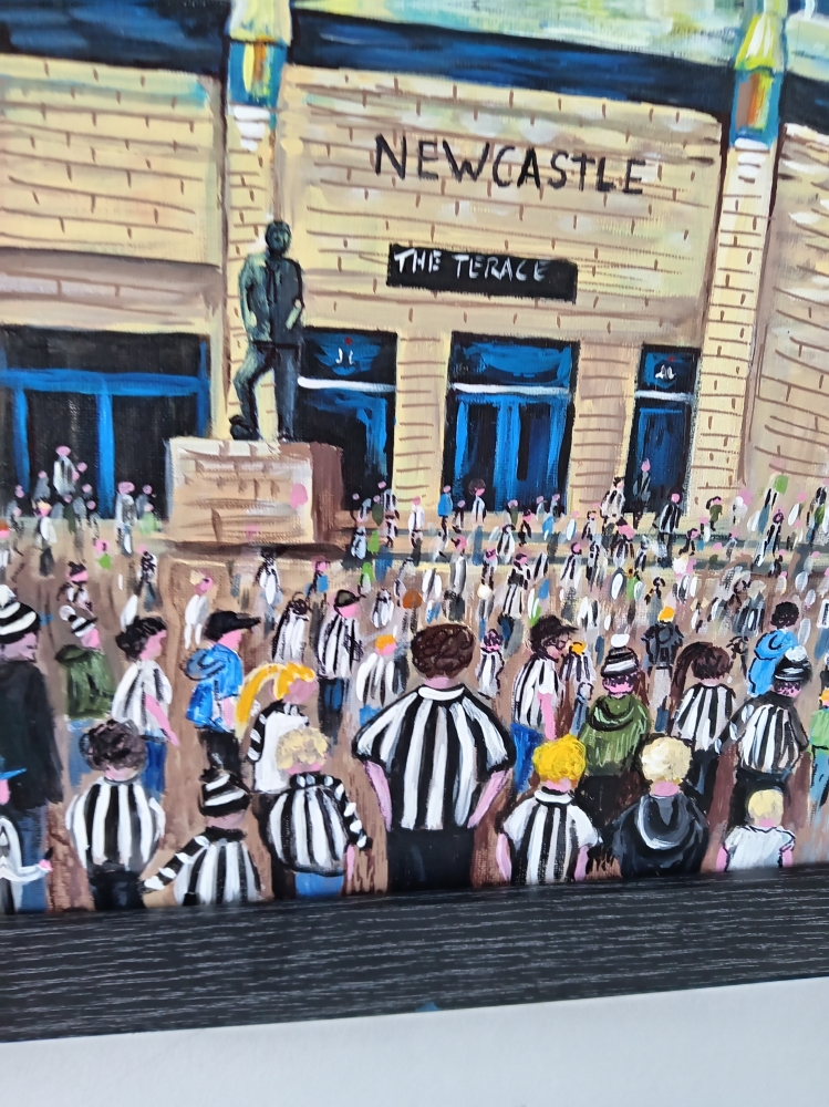 Newcastle st James park football painting starry night style 