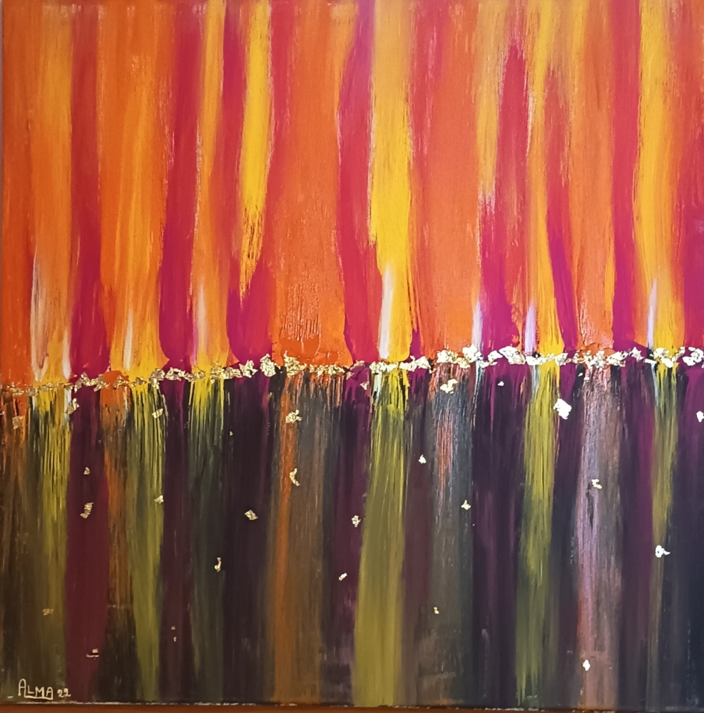 Reflection of fire 