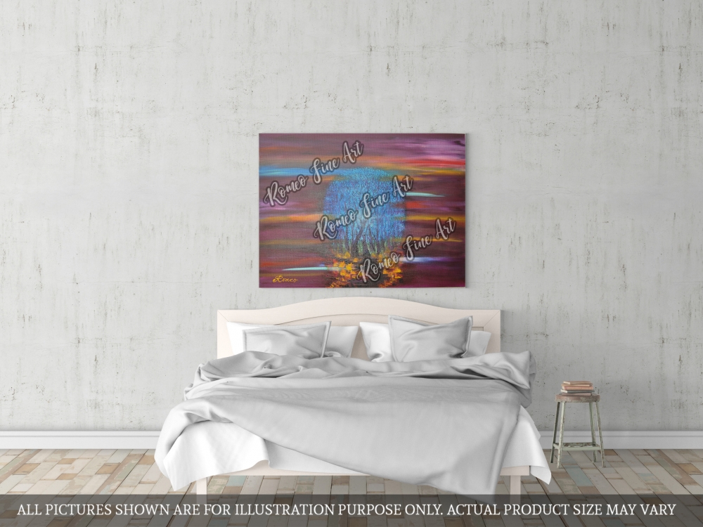 Night 2, Landscape, 30X40 inch, 76x101.75 cm, acrylic on canvas, SKU 1026  