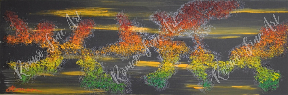 Good morning, good day, good night, acrylic on canvas, modeling paste, 36X36 inch, 90.5x90.5 cm, 3 panels, 12x36 inch. SKU 1100