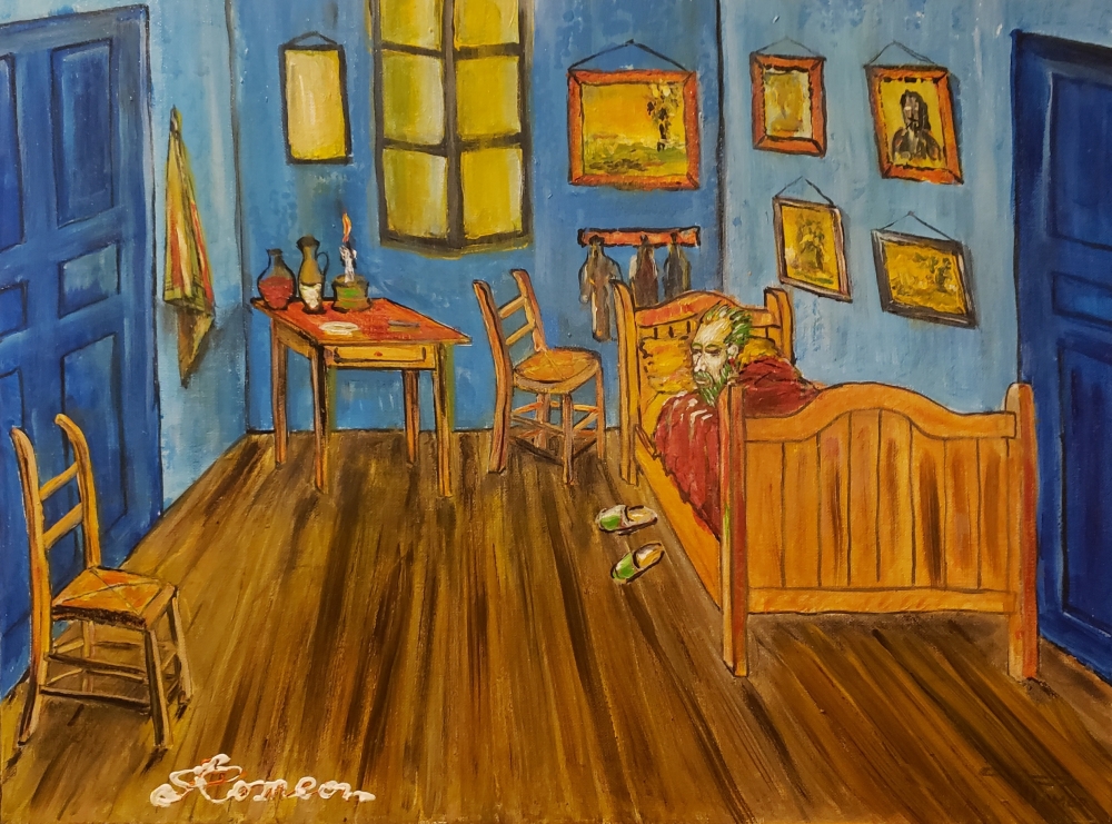 The last night for Van Gogh, acrylic on canvas 18x24 inch, 45.75x61 cm, SKU 1192
