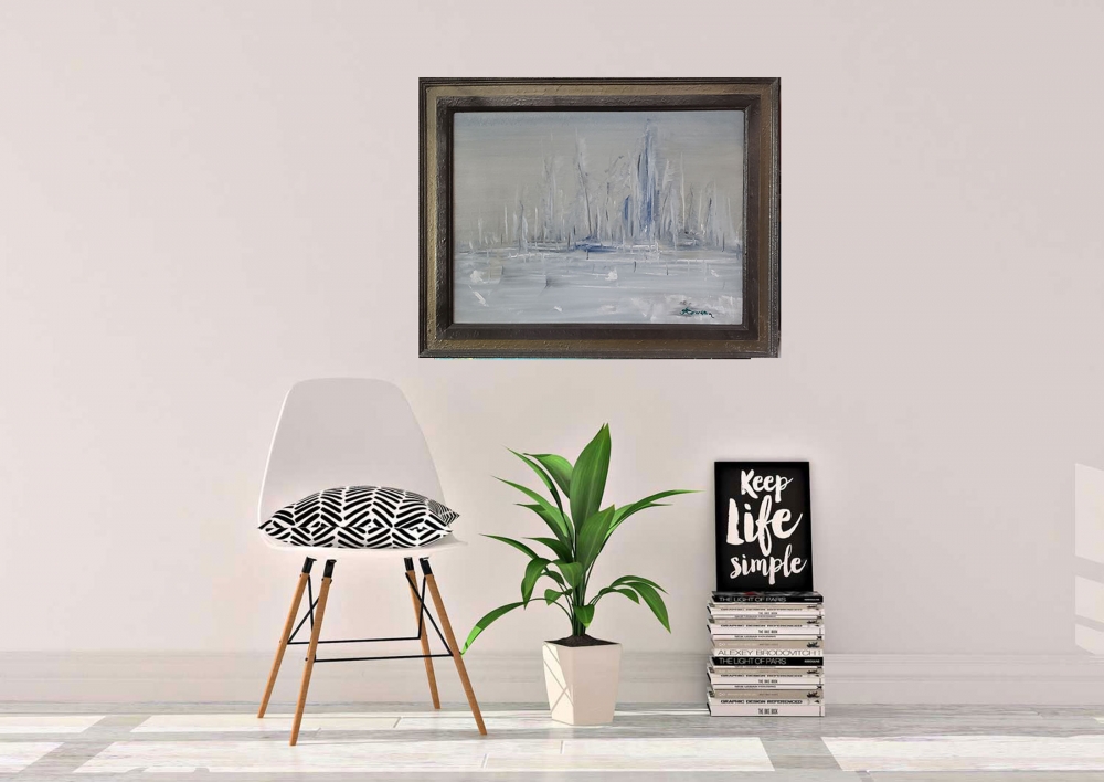 Canadian Winter, Fahrenheit  -70 oil on canvas 18x24 inch, 37.5x61 cm with solid wood frame, SKU 3010