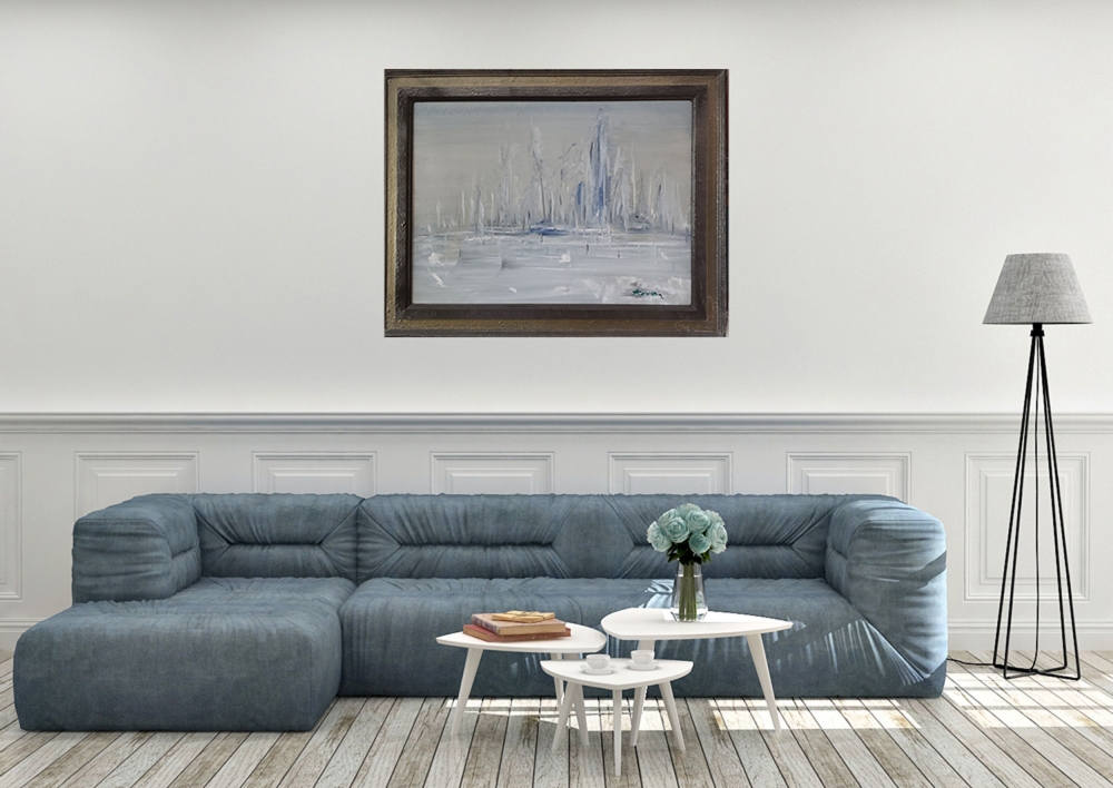 Canadian Winter, Fahrenheit  -70 oil on canvas 18x24 inch, 37.5x61 cm with solid wood frame, SKU 3010