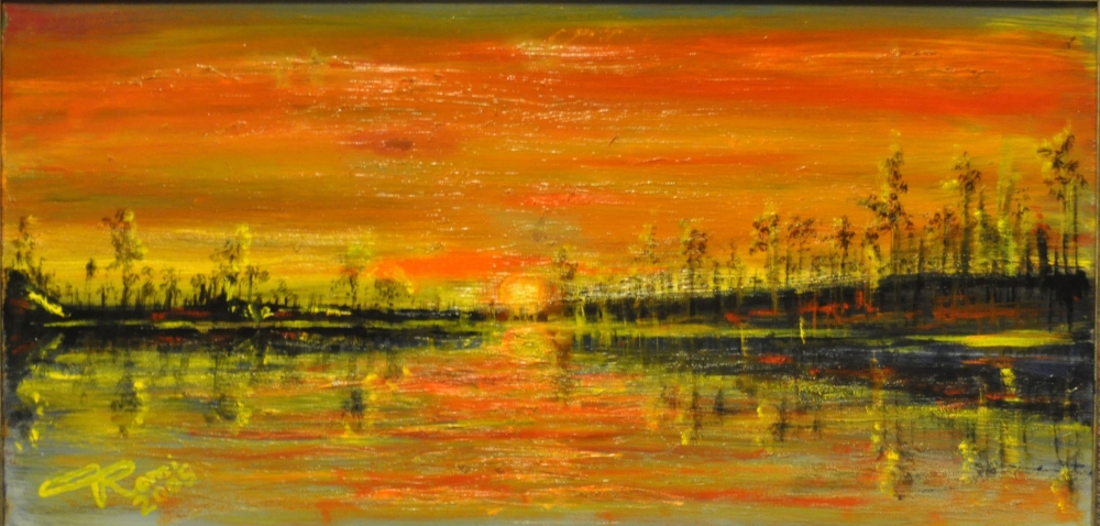 Seascape, Puerto Vallarta, Mexico, oil on canvas, with frame, 12X24 inch, 30.5x61 cm, SKU 3026 