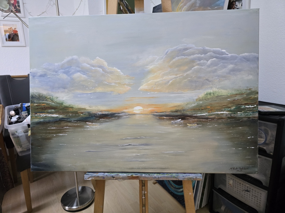 Morning Light over the River (or Dawn on the Water)