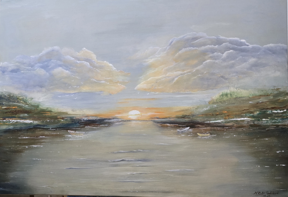 Morning Light over the River (or Dawn on the Water)