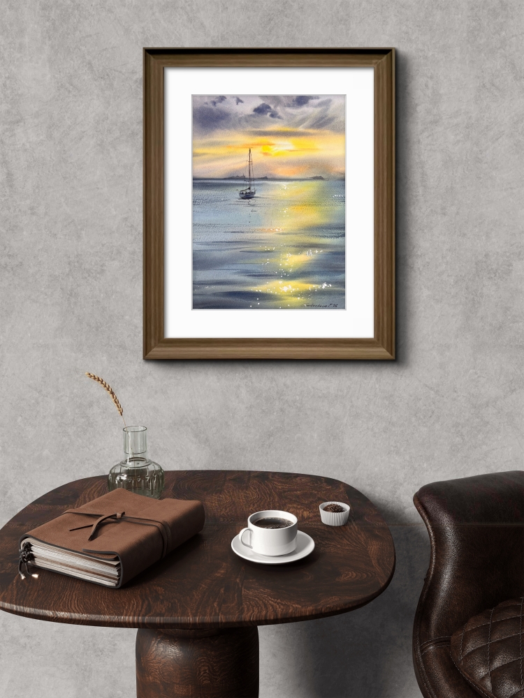 Yacht in Golden Light