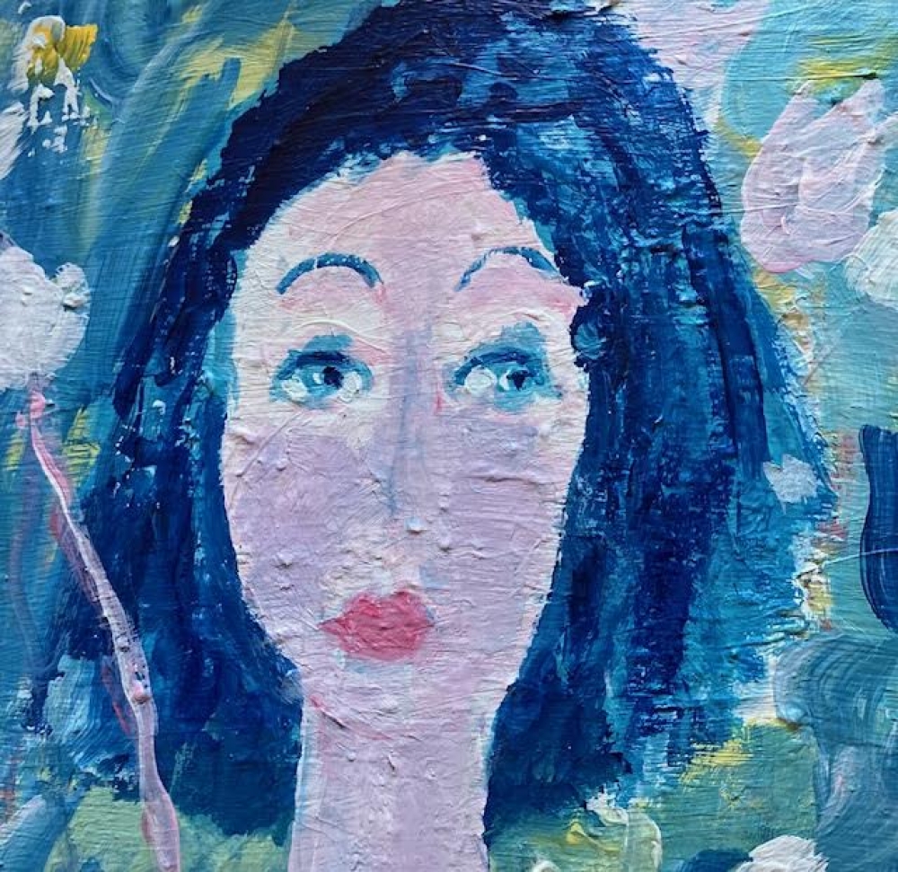 'Girl with White Flowers'