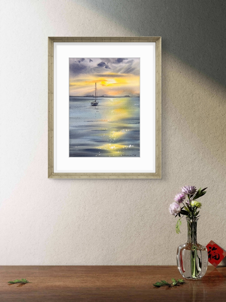 Yacht in Golden Light