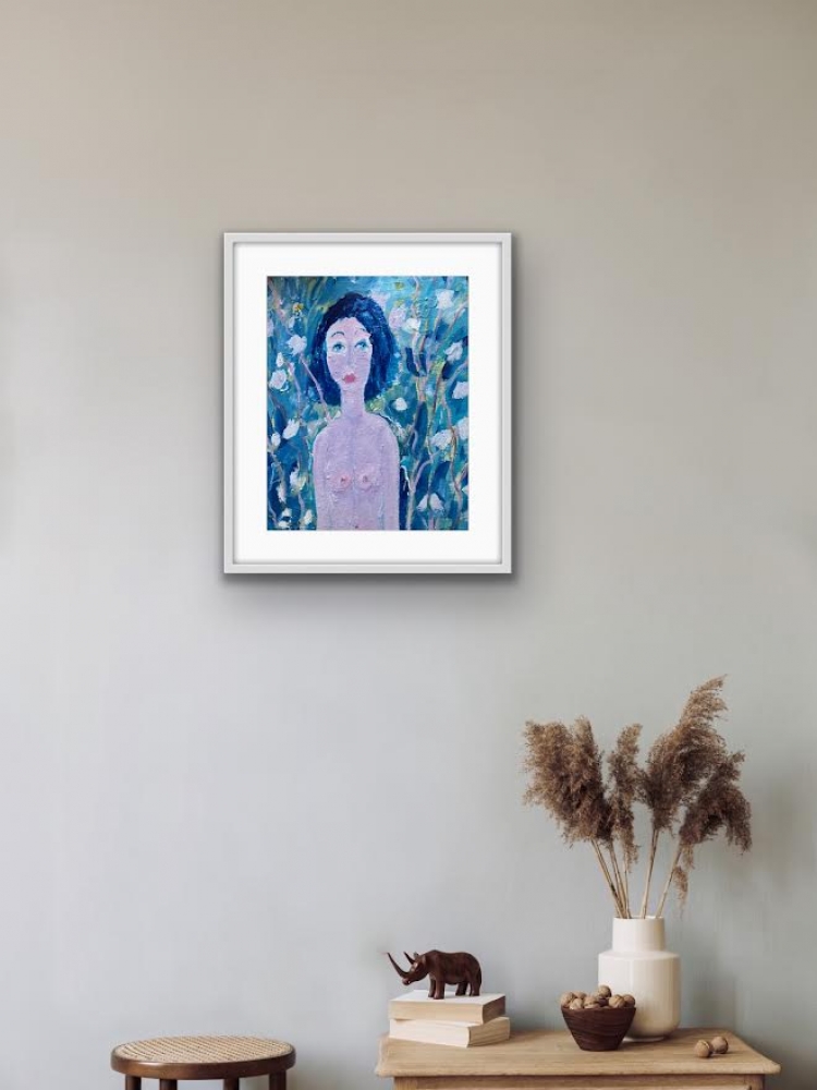 'Girl with White Flowers'