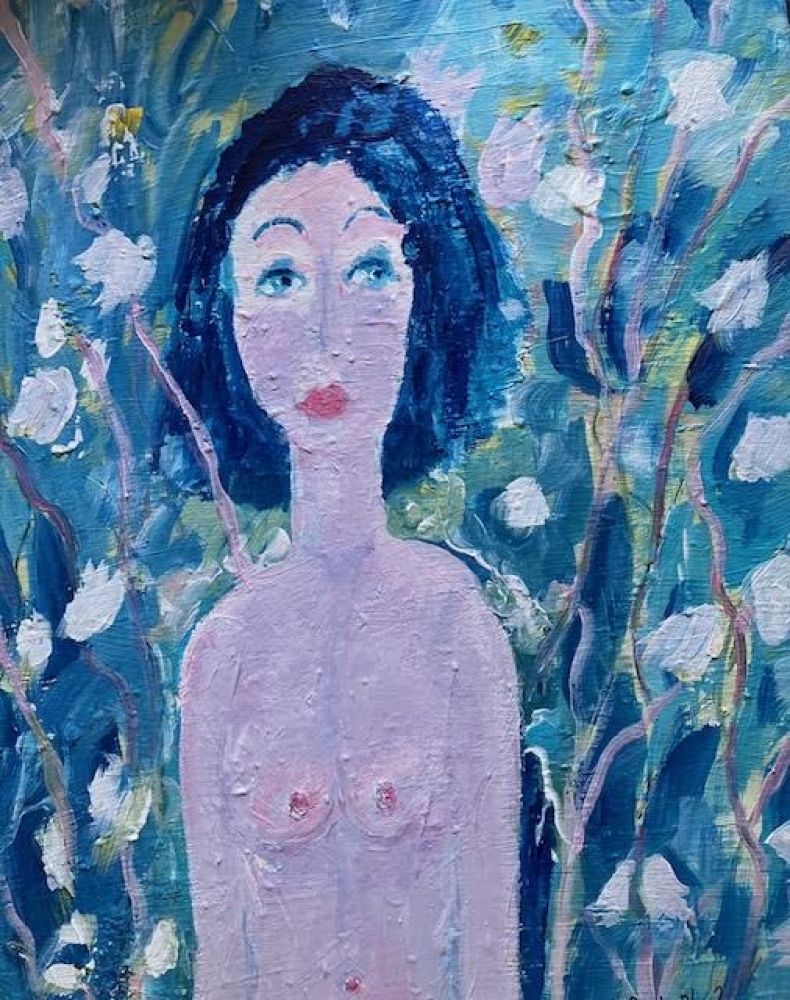 'Girl with White Flowers'