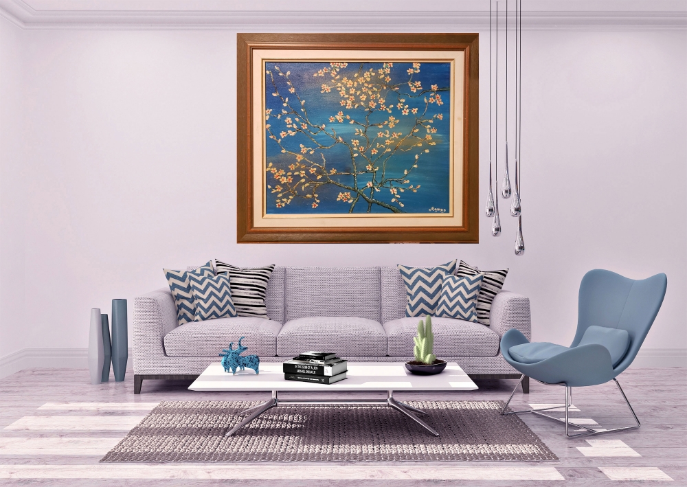 Almonds Blossom, Acrylic on canvas, inspired from nature, 20X24 inch, 50.75x61 cm