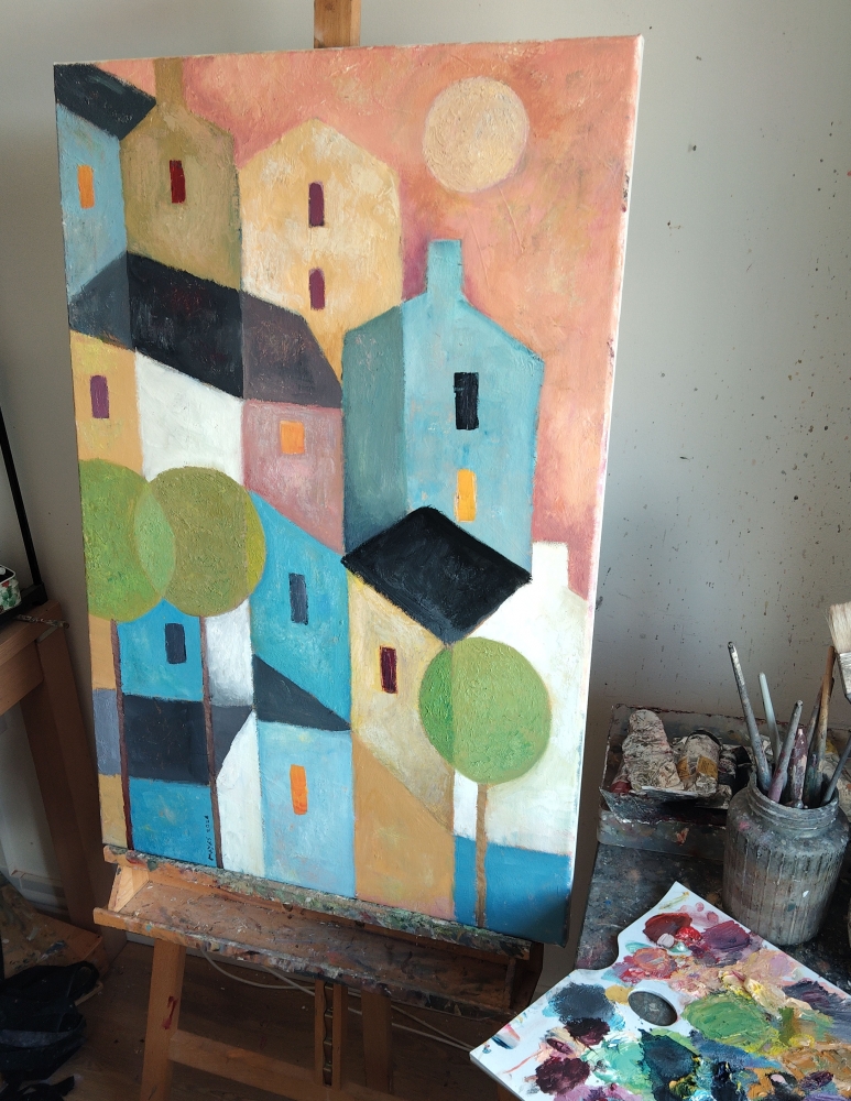 Blue & Gold Suburbia