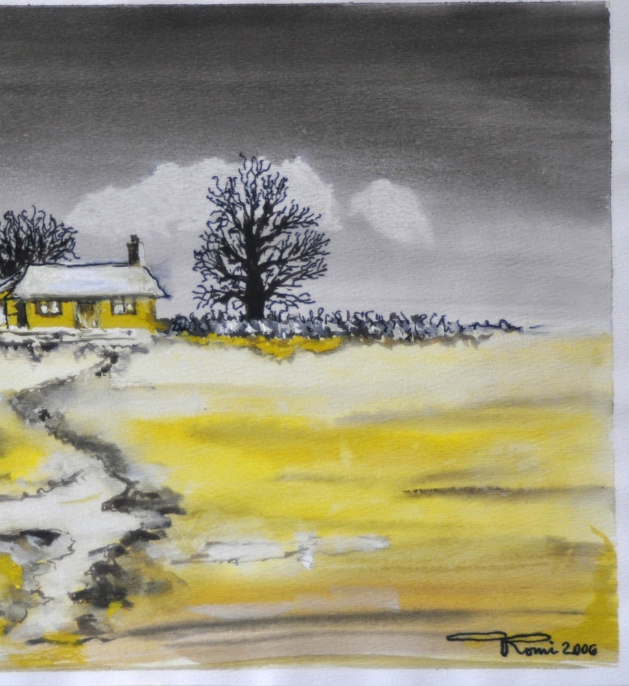 Canadian Prairie , water colors on cold press paper, 9x12, inch, 23x30,5 cm SKU 4004