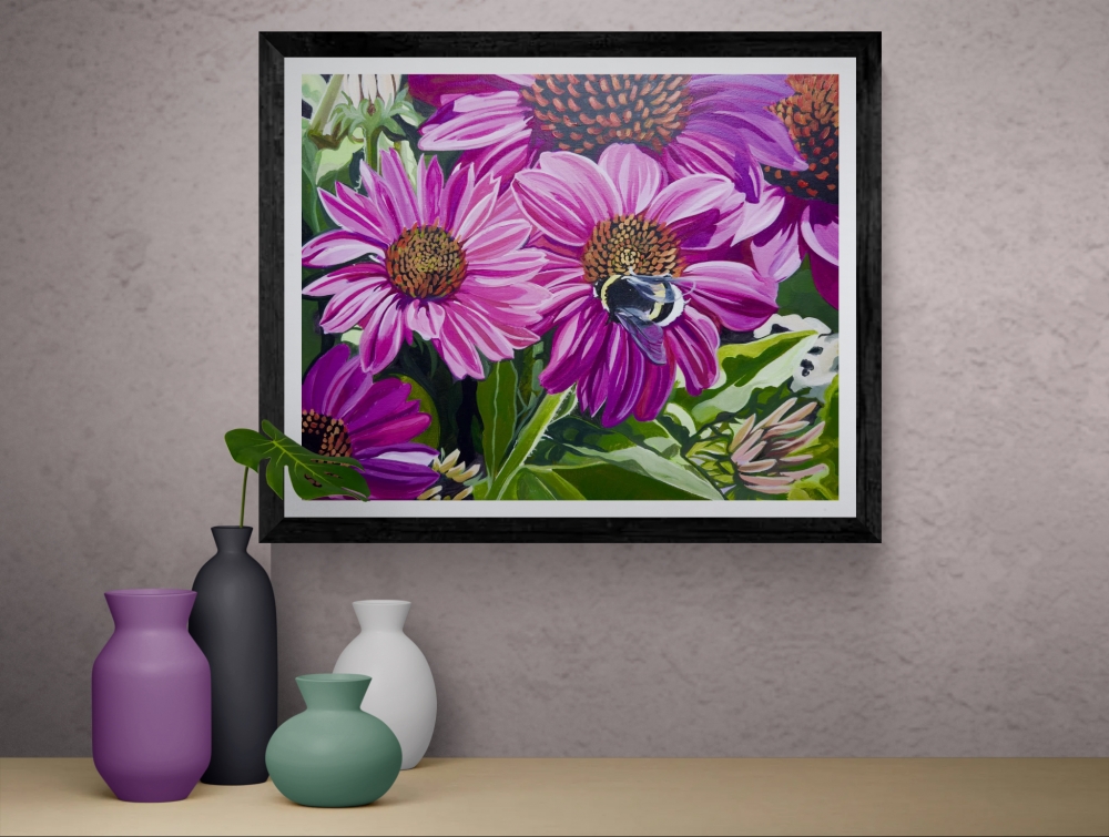 Echincea And Bumble Bee