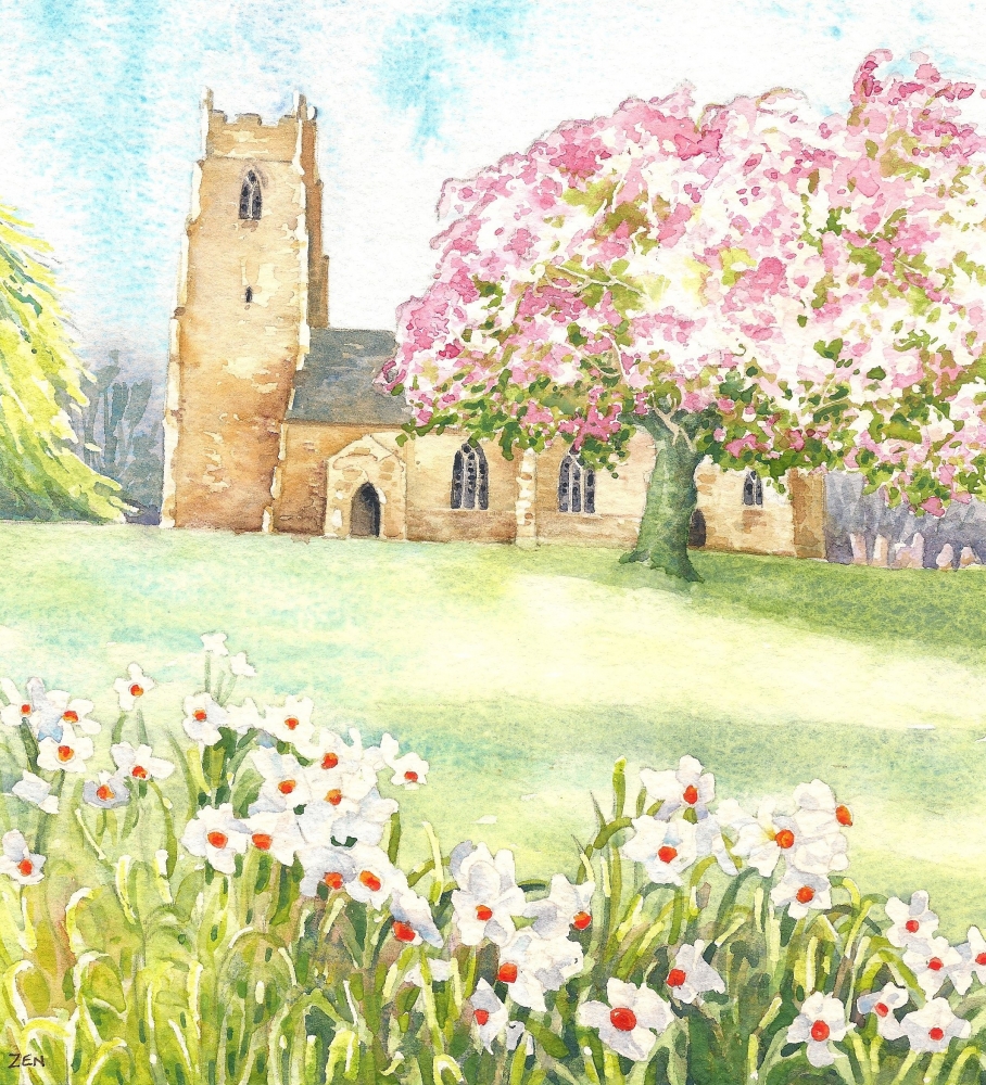 Church and Cherry Blossom