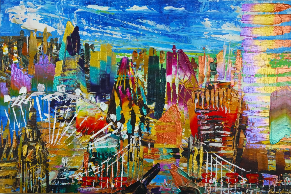 City of London Skyline Abstract 056