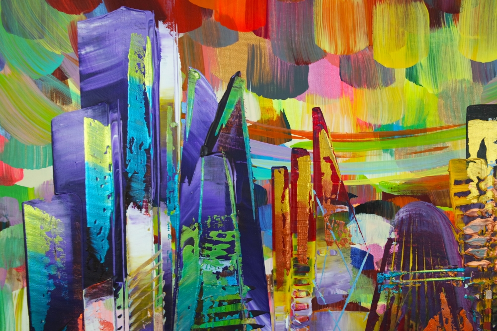 Colourful London Cityscape 930