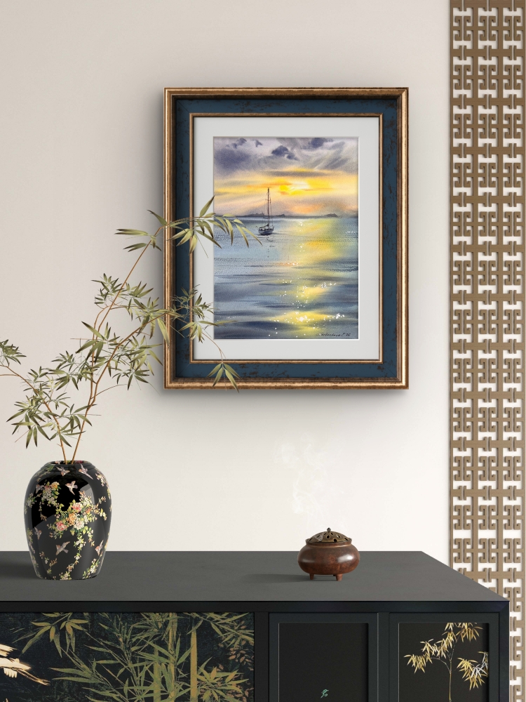 Yacht in Golden Light