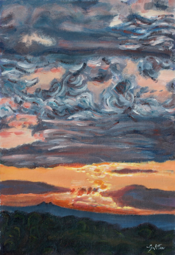 Sunset over Dartmoor