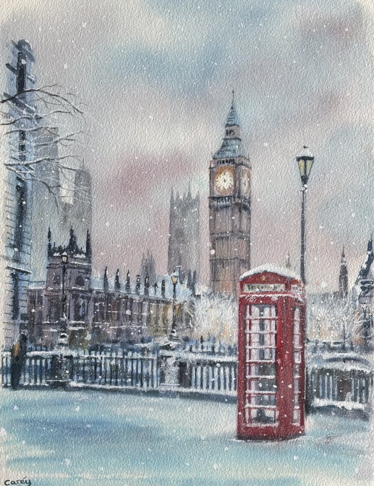 Snowfall Over Westminster