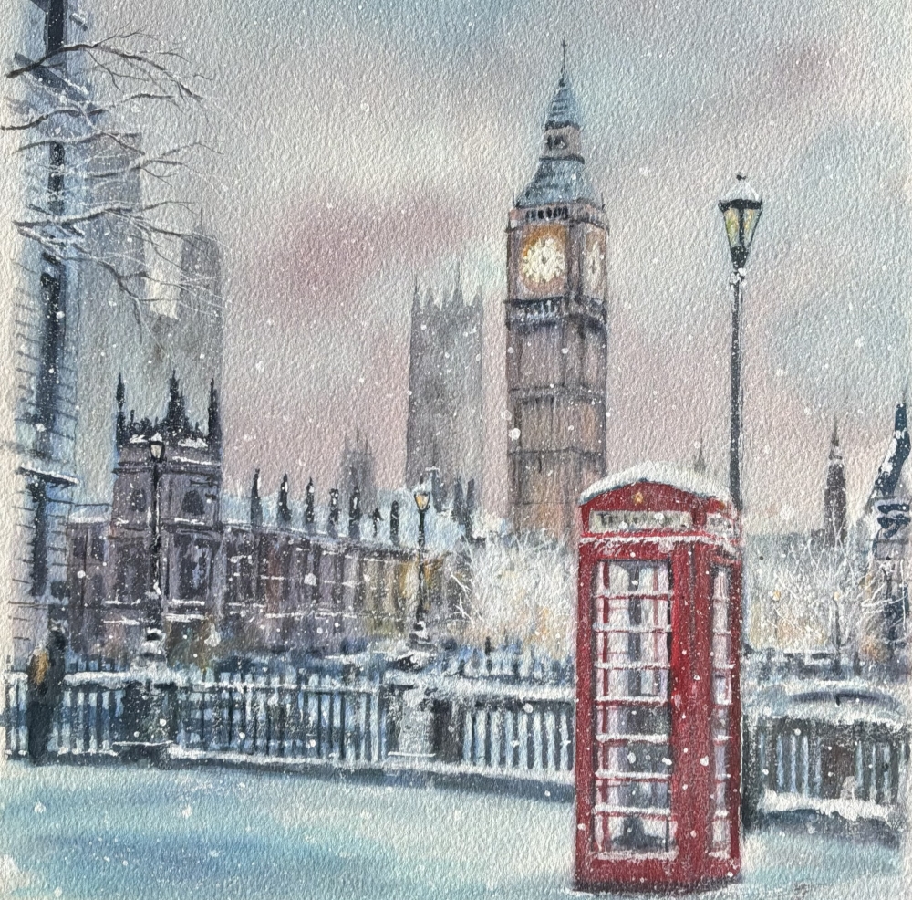 Snowfall Over Westminster