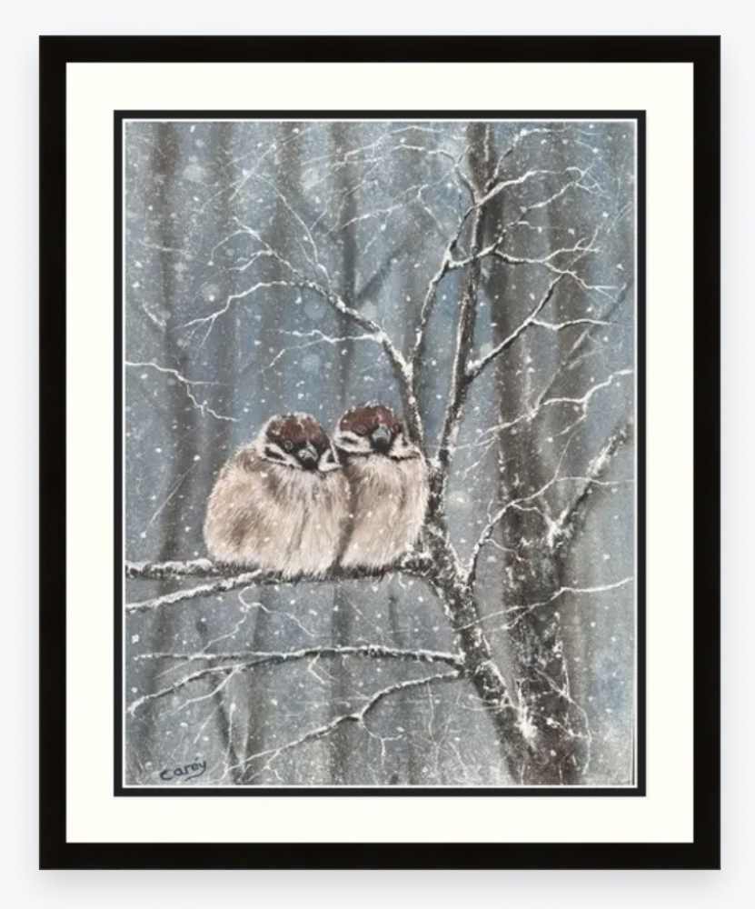 Sparrows in Winter