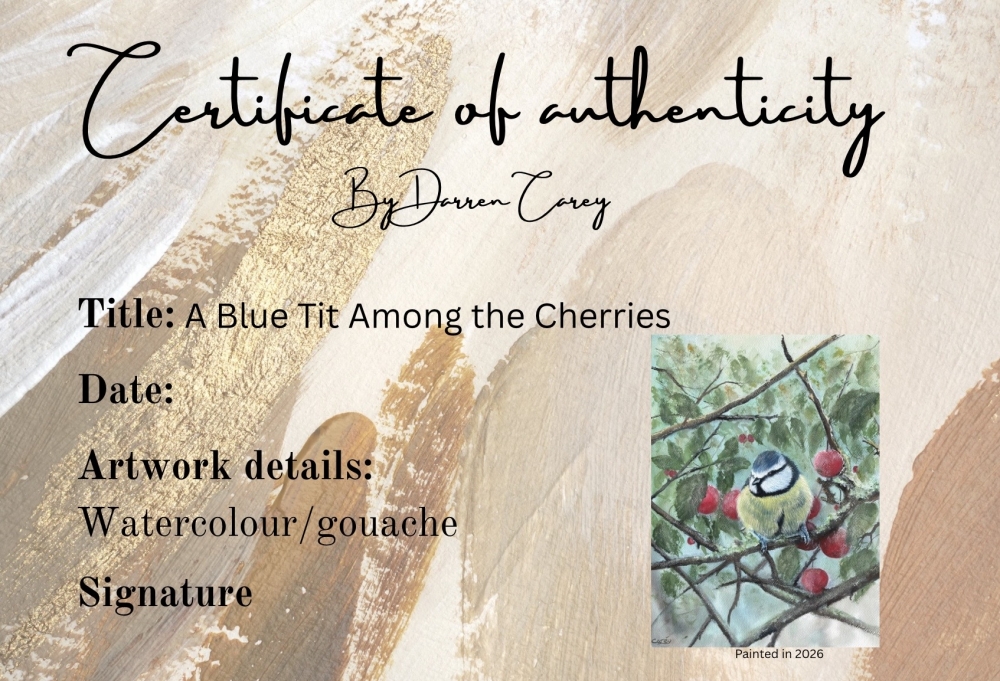 A Blue Tit Among the Cherries