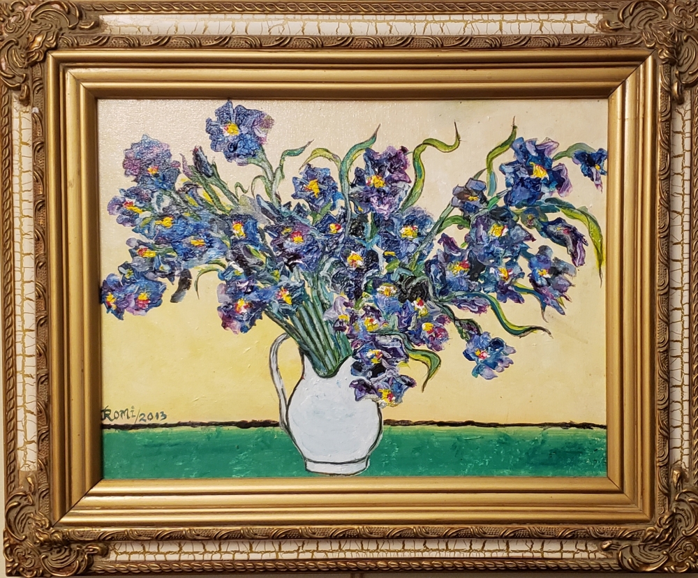 Irises, Inspired from natures, 12x16 inch, 30.5x40.75 cm