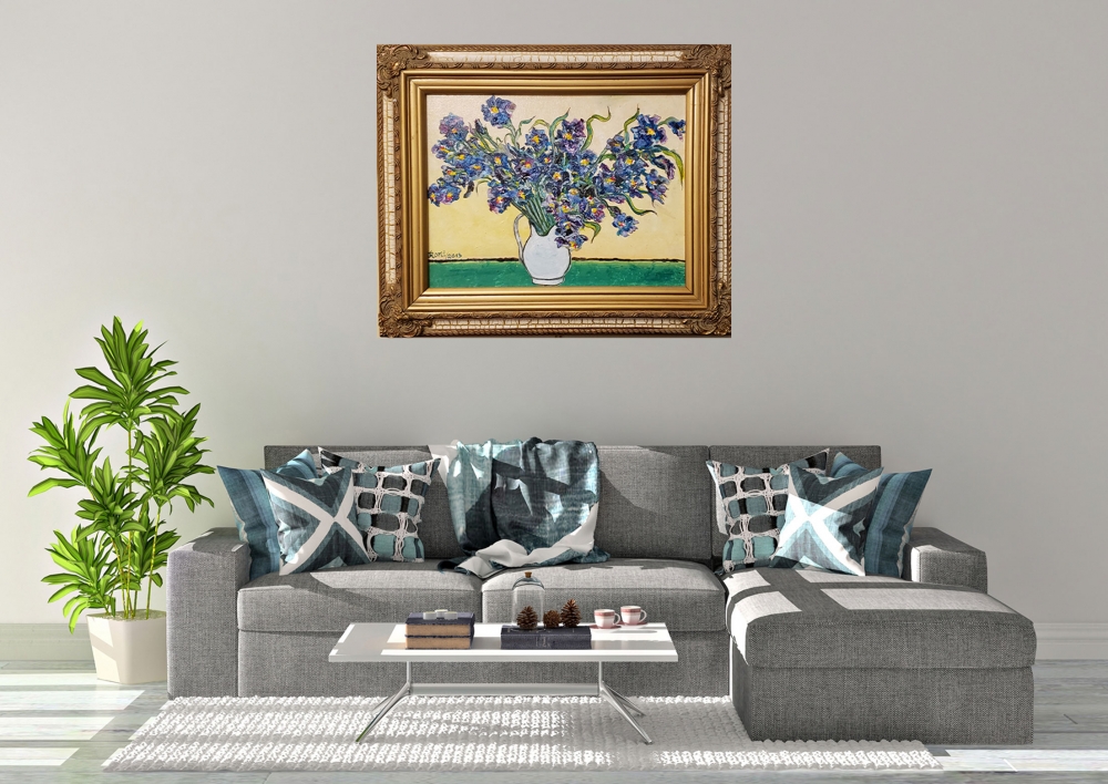 Irises, Inspired from natures, 12x16 inch, 30.5x40.75 cm