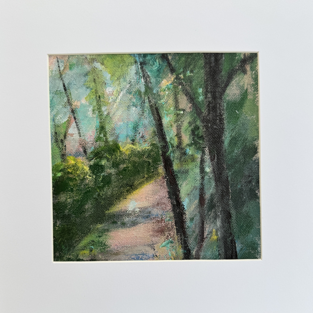 Bloomsbury Inspired Lane with trees framed