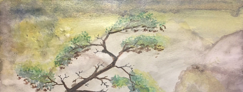 Loneliness 1, 8.75x12, inch, 22.25x30.5 cm water colors on cold press paper, SKU 4008