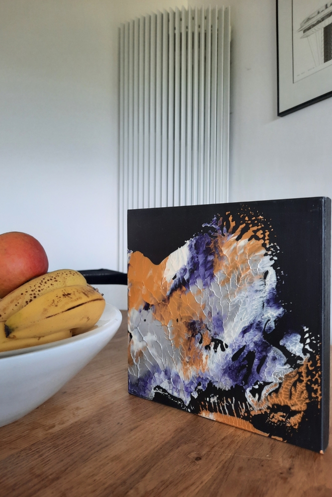 \"Mantis\" – Small Original Abstract Mixed Media Painting