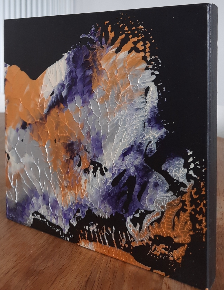 \"Mantis\" – Small Original Abstract Mixed Media Painting