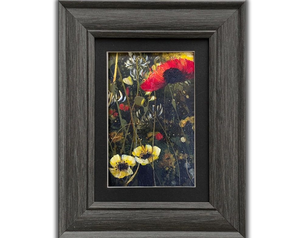 Poppy & Buttercups 1 Flowers Framed