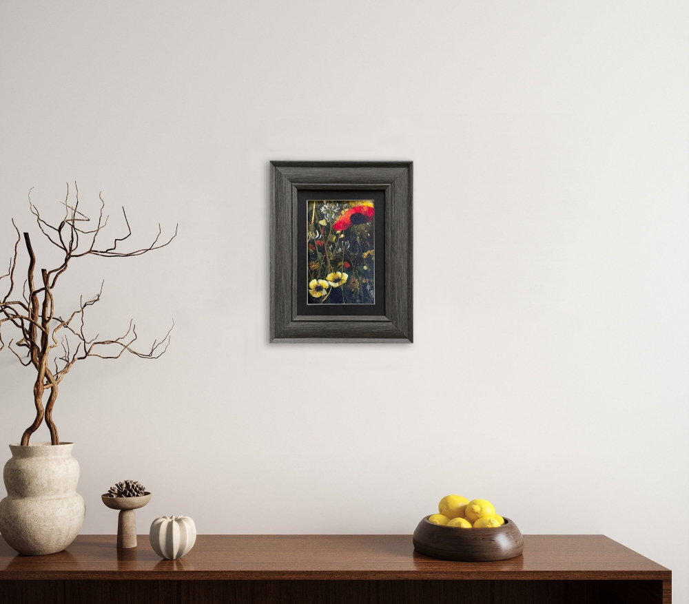 Poppy & Buttercups 1 Flowers Framed