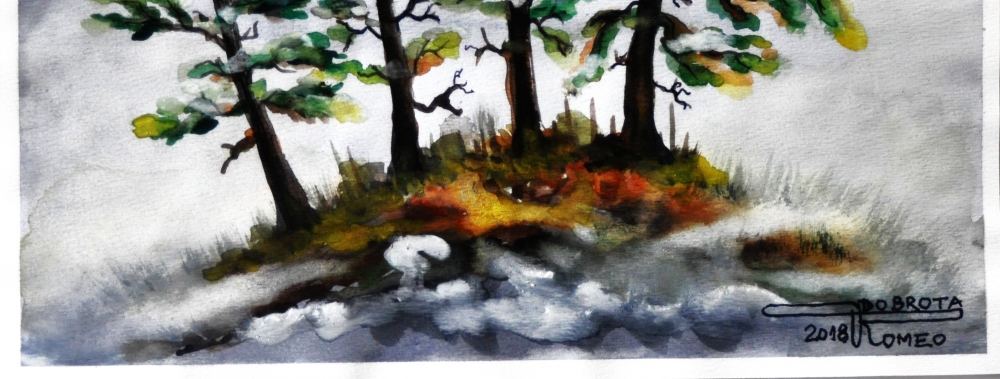 Quartet 1, 12x8.75 inch, 30.5x22.25 cm, Water colors on cold press paper, SKU 4009