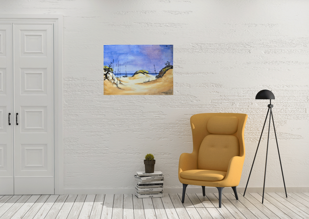 Canadian seescape1, watercolors, 11x14, inches SKU 4020