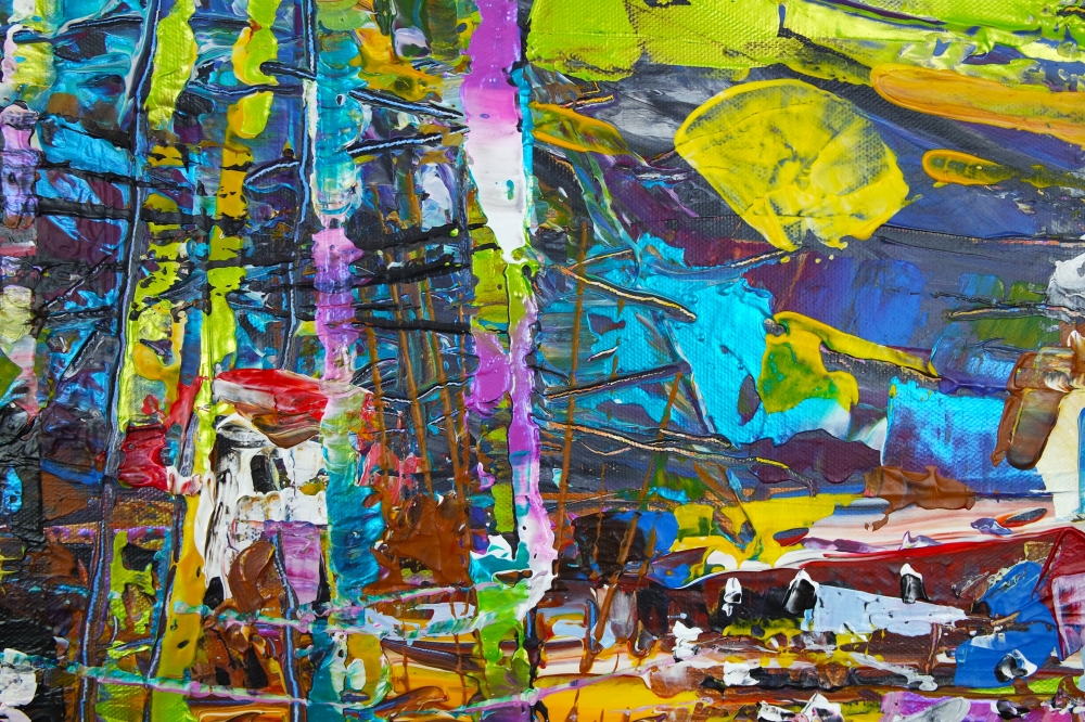 Sunset in the Woods Abstract Expression 024