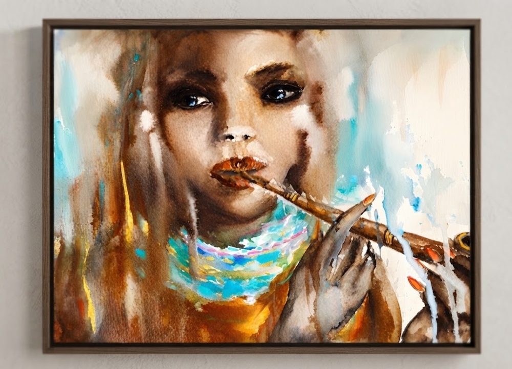 Woman with a pipe 