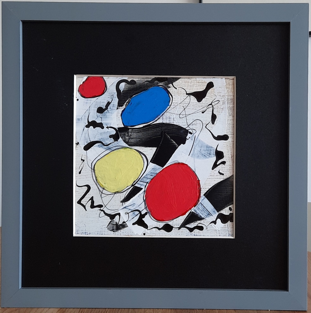 \"Up, Up & Away\" – Original Abstract Acrylic Painting (Framed)