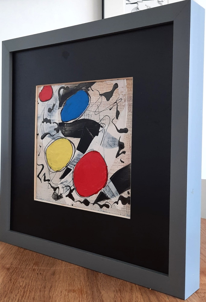 \"Up, Up & Away\" – Original Abstract Acrylic Painting (Framed)