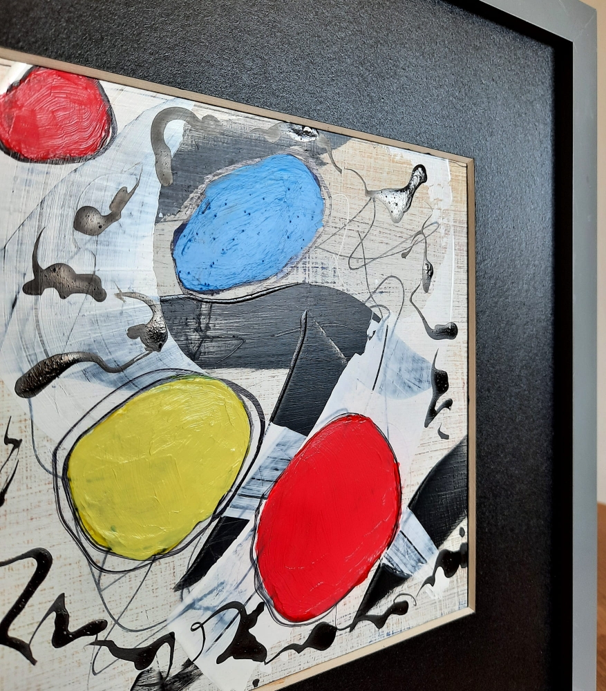 \"Up, Up & Away\" – Original Abstract Acrylic Painting (Framed)