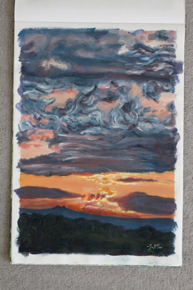 Sunset over Dartmoor