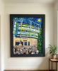 Newcastle st James park football painting starry night style 