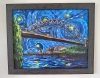 Tyne Bridge Newcastle starry night style 