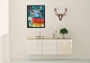 Parrott - abstract in cubic, acrylic, 45.5x61 cm, 18X24 inch, SKU 1072 