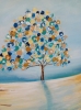 Sycamore Gap Tree Highland Cows Original acrylic Painting 