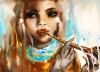 Woman with a pipe 
