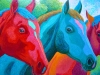 THREE HORSES IN A FIELD